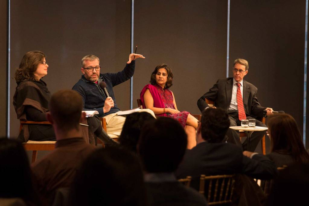 Lucia Nader of Conectas, Martin Kirk of The Rules, Mallika Dutt of Breakthrough and Ken Roth of Human Rights Watch. This is image available under the 4.0 Creative Commons license.