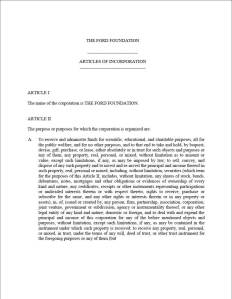 Articles of Incorporation Thumbnail