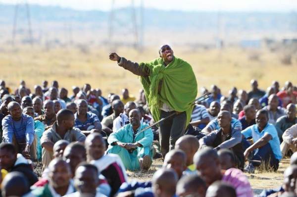 Miners Shot Down tells the story of South Africa’s 2012 Marikana miners’ strike of a nonviolent demonstration that turns into a bloody massacre. This image is not available under the 4.0 Creative Commons license.