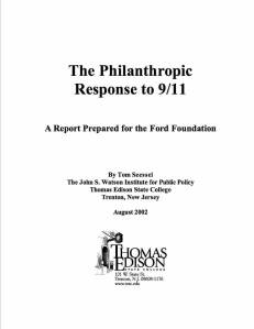 The Philanthropic Response to 9/11