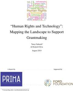 Human Rights and Technology: Mapping the Landscape to Support Grantmaking