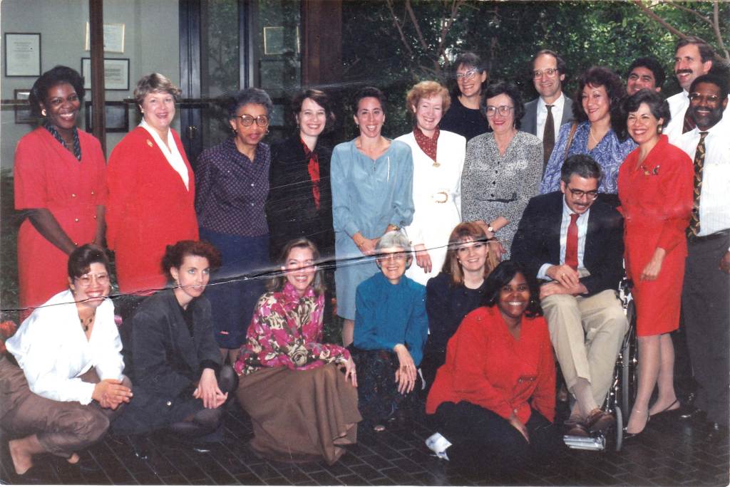 Lynn Walker Huntley in group shot with Ford Foundation colleagues in 1990. This image is not available under the 4.0 Creative Commons license.