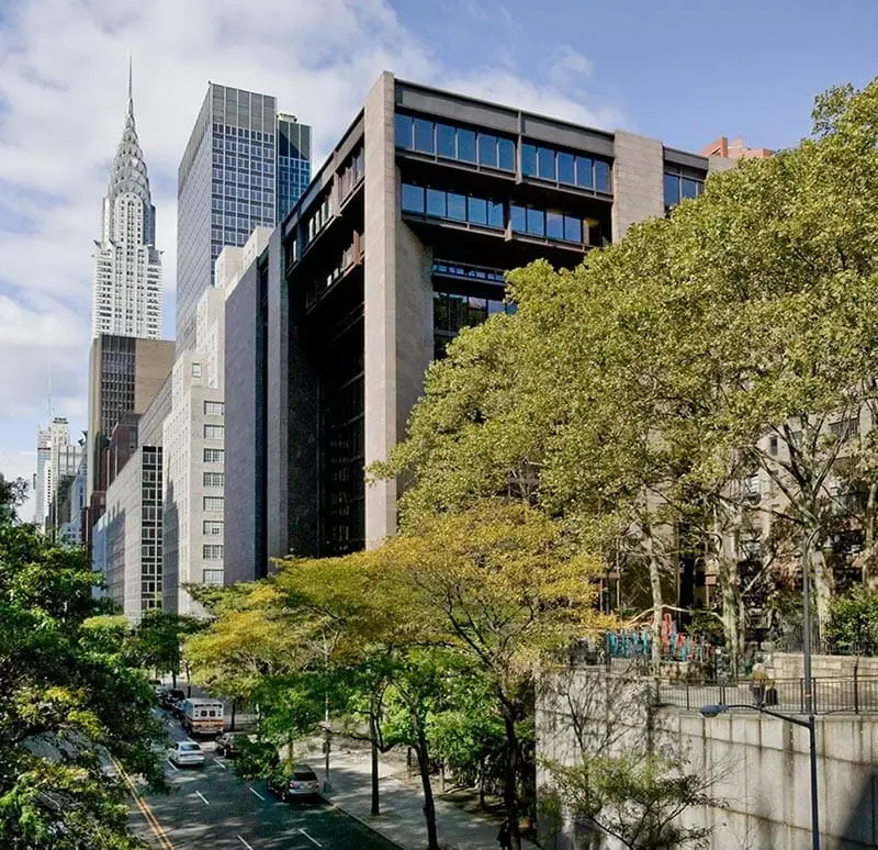 Ford Foundation headquarters exterior. New York. 2008. Photo Credit: Richard Barnes