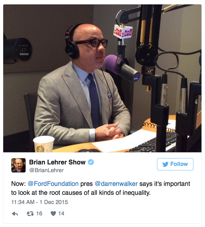 Darren Walker on The Brian Lehrer Show