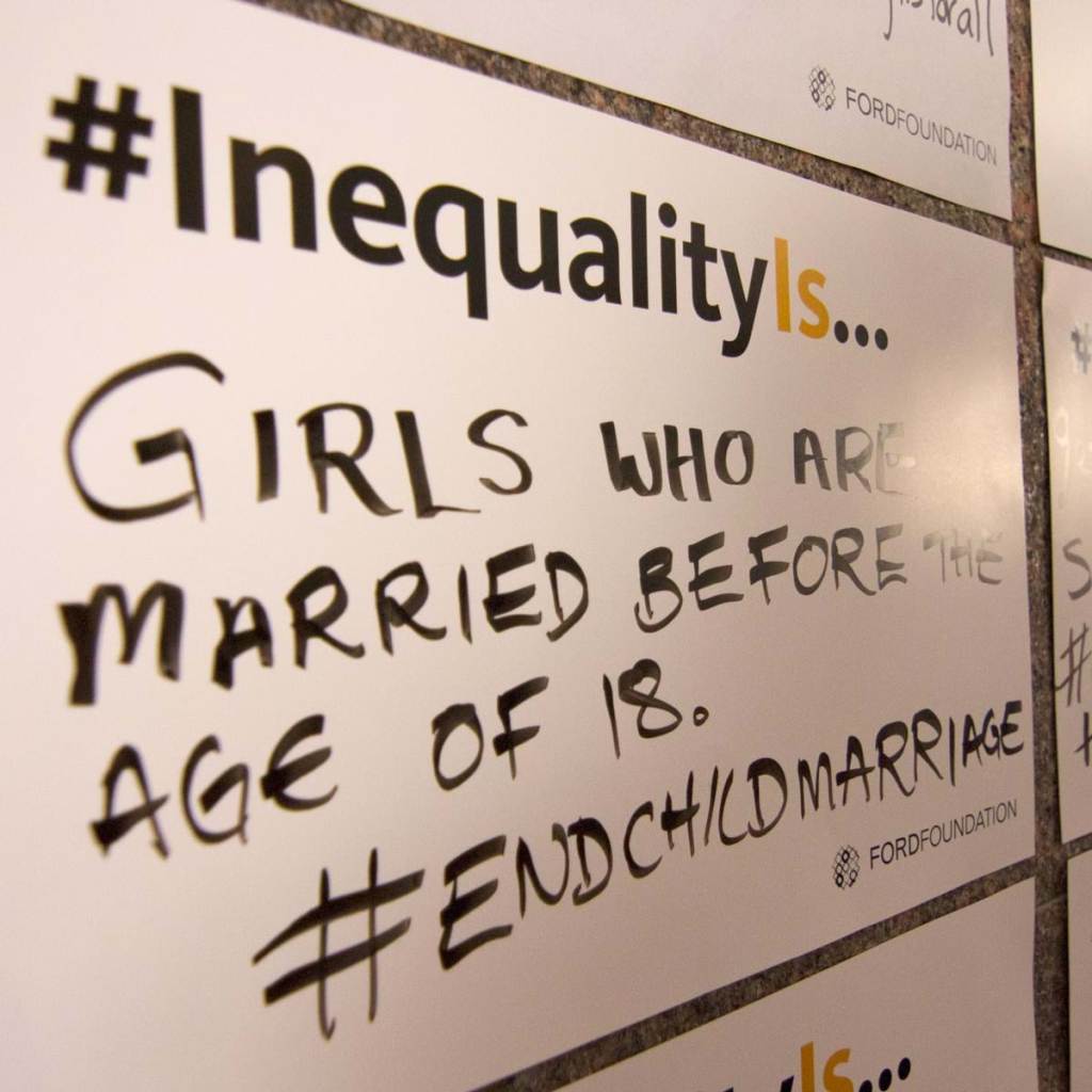 #InequalityIs cards filled out by UN delegates attending the Commission for the Status of Women. New York. 2016.