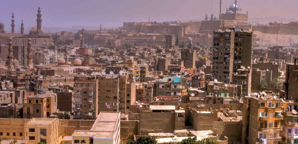 A view of the city skyline of Cairo, Egypt.