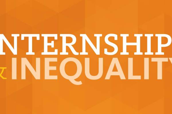 "Internships & Inequality" blog series typographic image