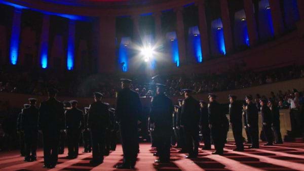 Oakland police department in formation