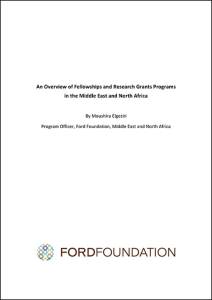 An Overview of Fellowships and Research Grants Programs in the Middle East and North Africa