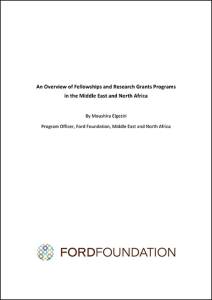 An Overview of Fellowships and Research Grants Programs in the Middle East and North Africa