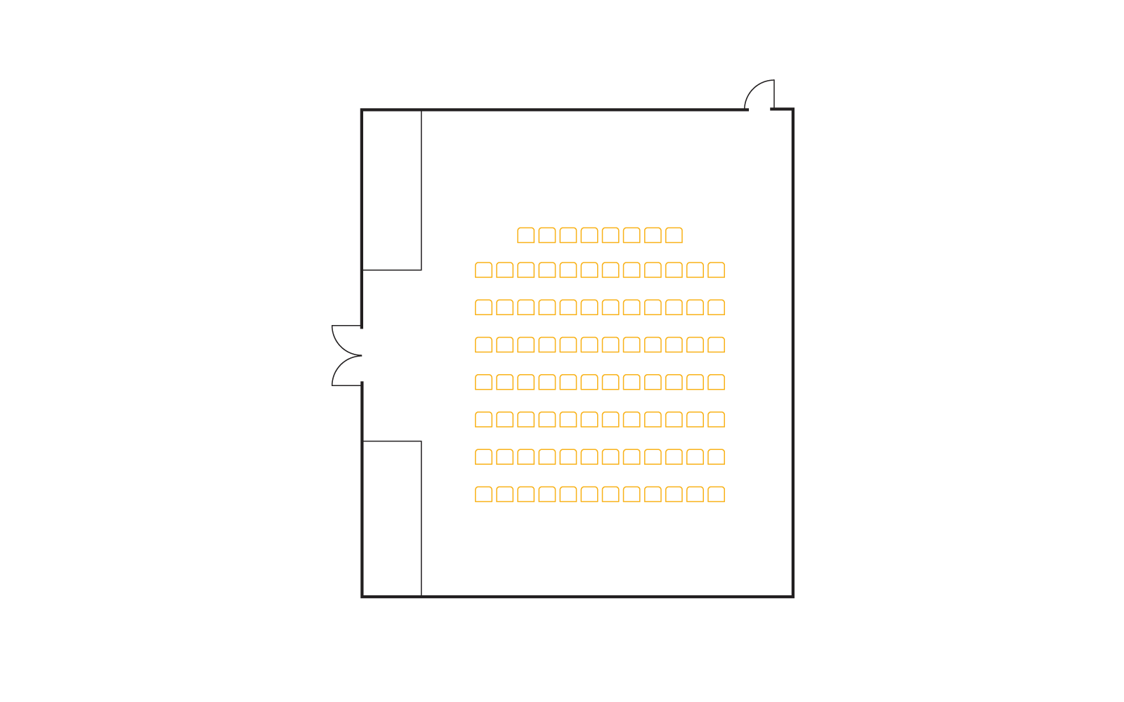 Floor Plan of Dolores Huerta Room
