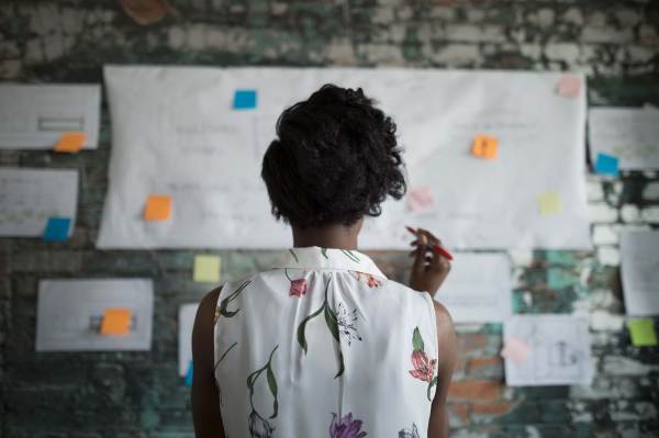 Woman making a decision