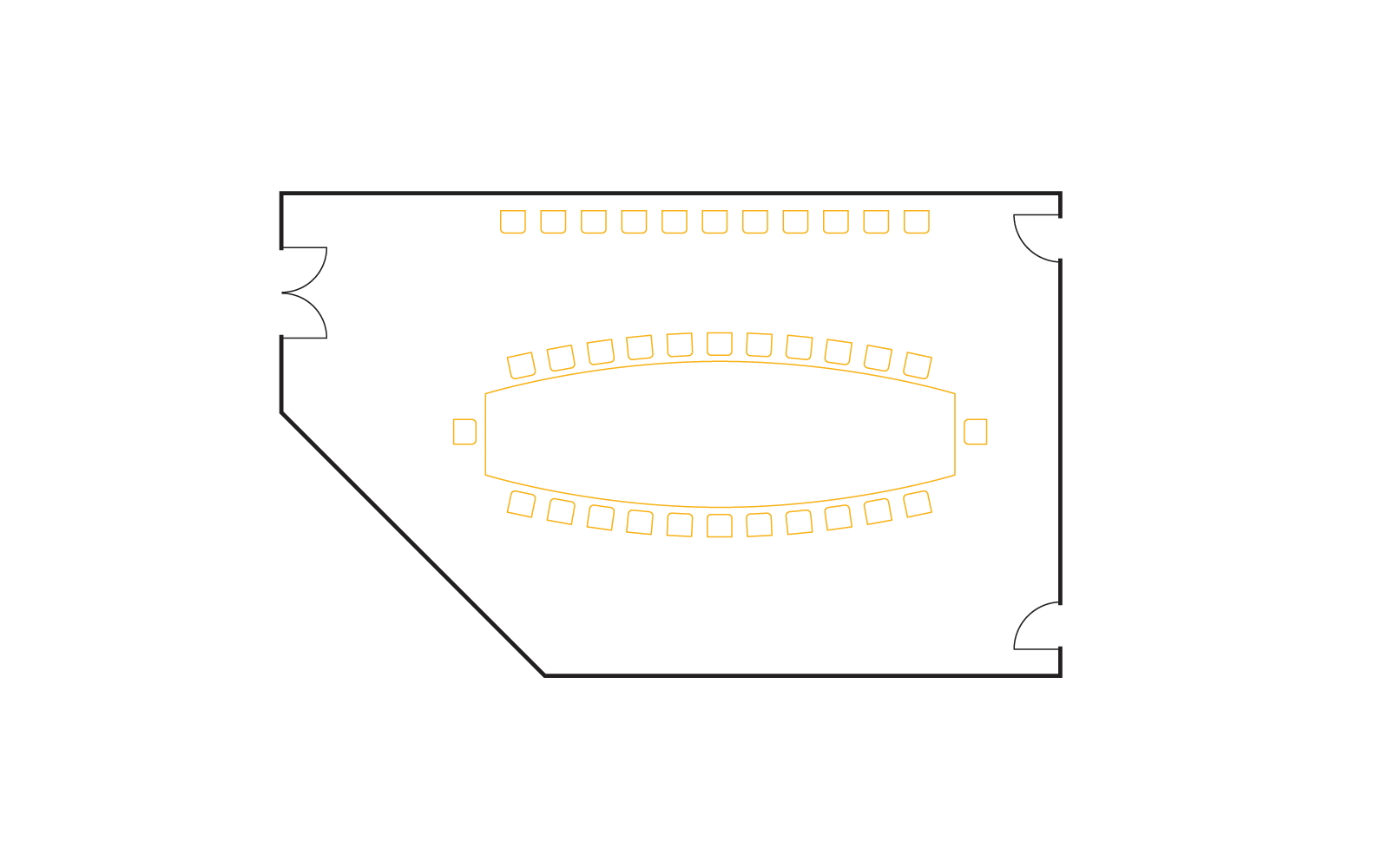 Floor Plan of Franklin Thomas Boardroom
