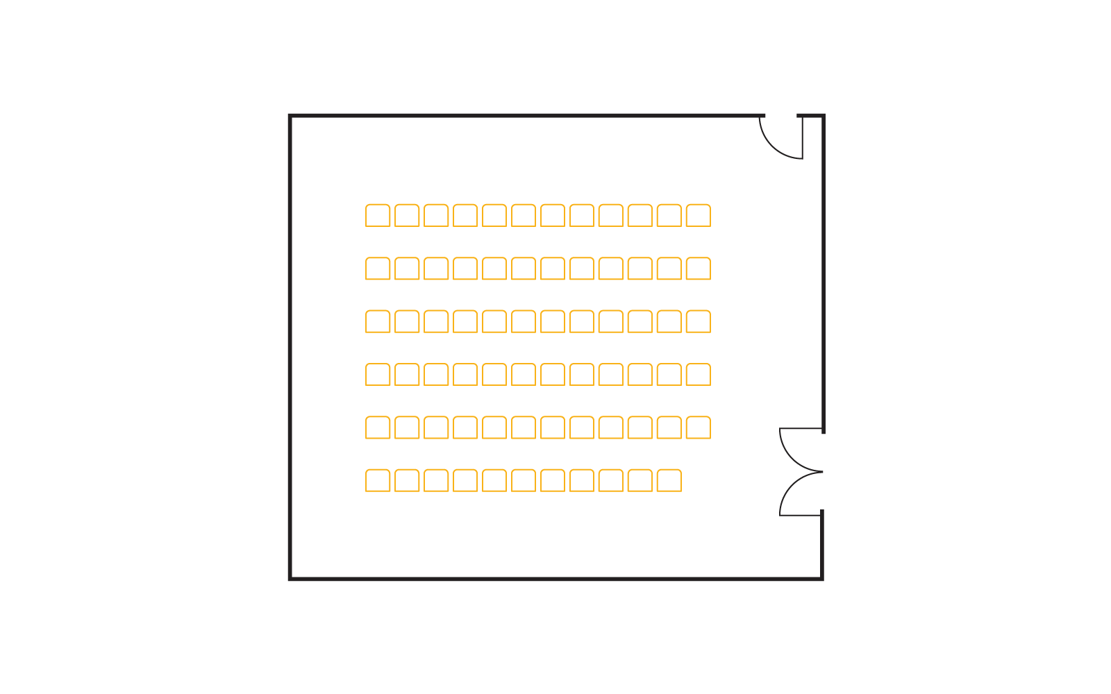 Floor Plan of James Baldwin Room