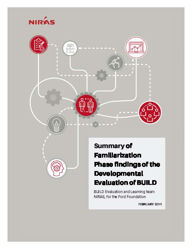 Niras Familiarization Phase findings of the Developmental Evaluation of BUILD - Summary