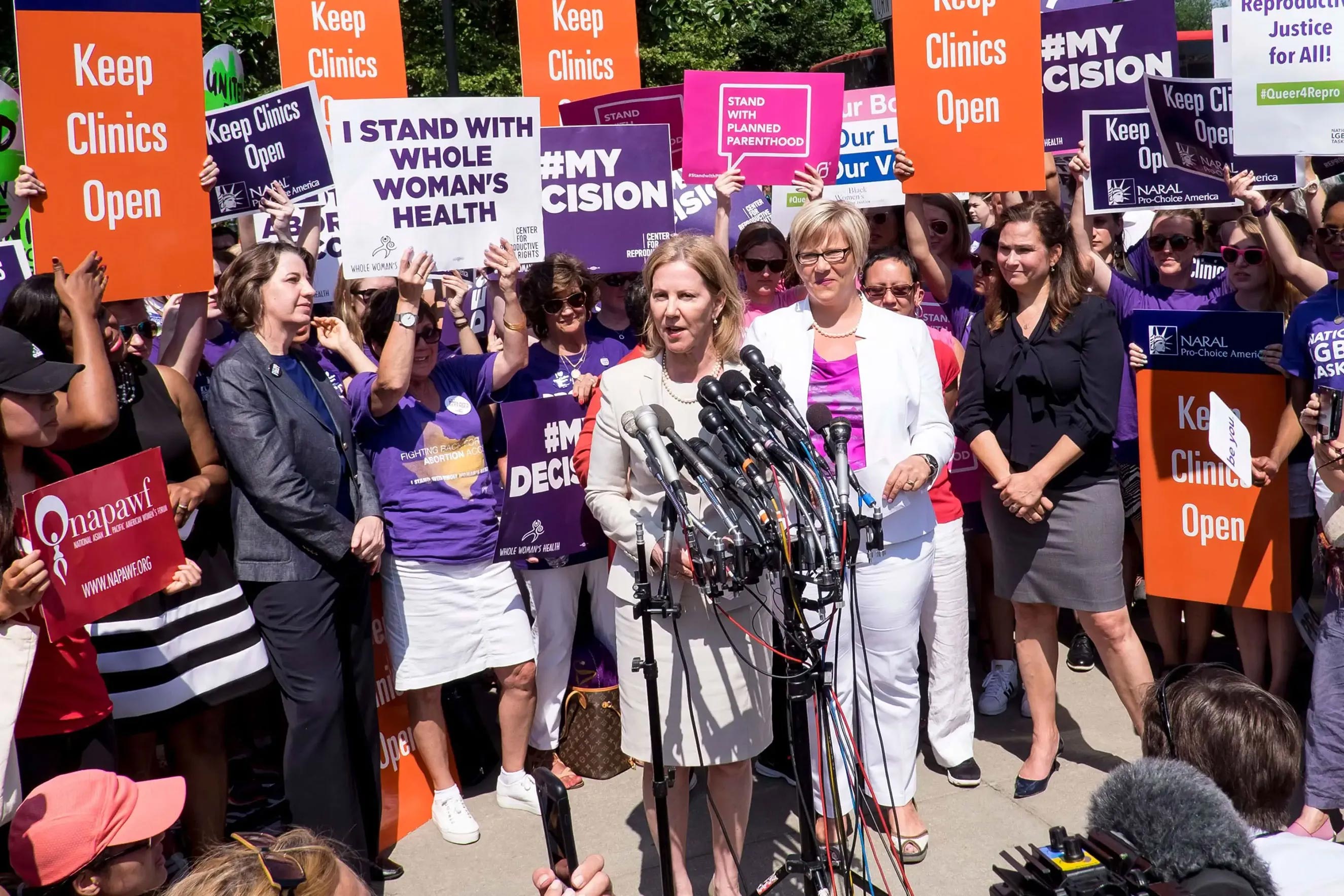 Press conference for women's reproductive and pro-choice rights.