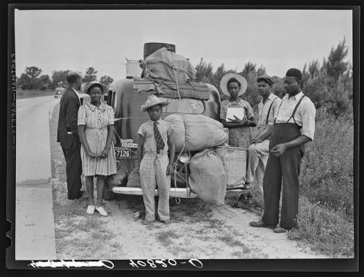 Group of Black Florida migrants on their way to Cranberry, NJ to pick potatoes