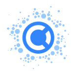 Open Collective logo surrounded by blue dots
