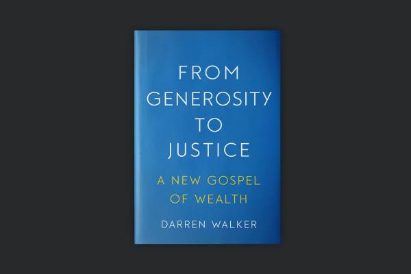 From Generosity to Justice book cover against a dark gray background.