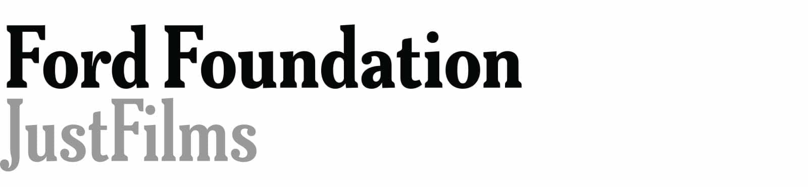 Ford Foundation Just Films horizontal logo on white background