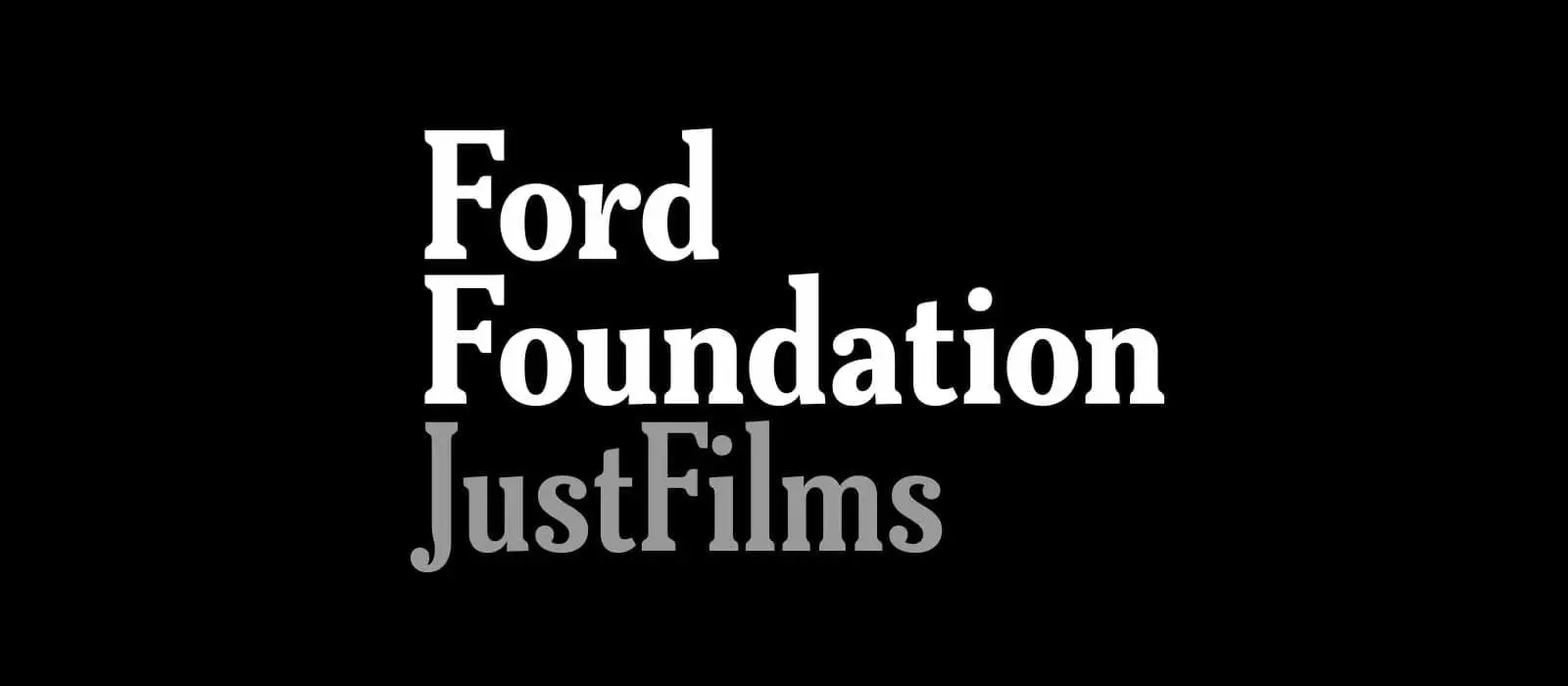 JustFilms logo - White and gray