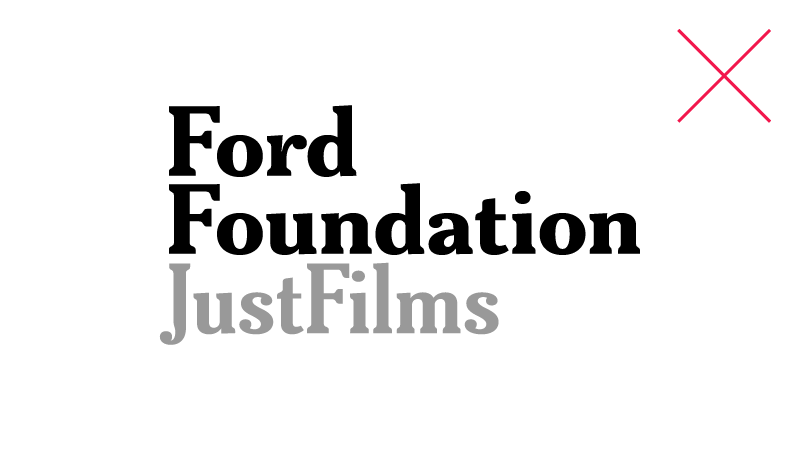 Horizontally stretched JustFilms logo