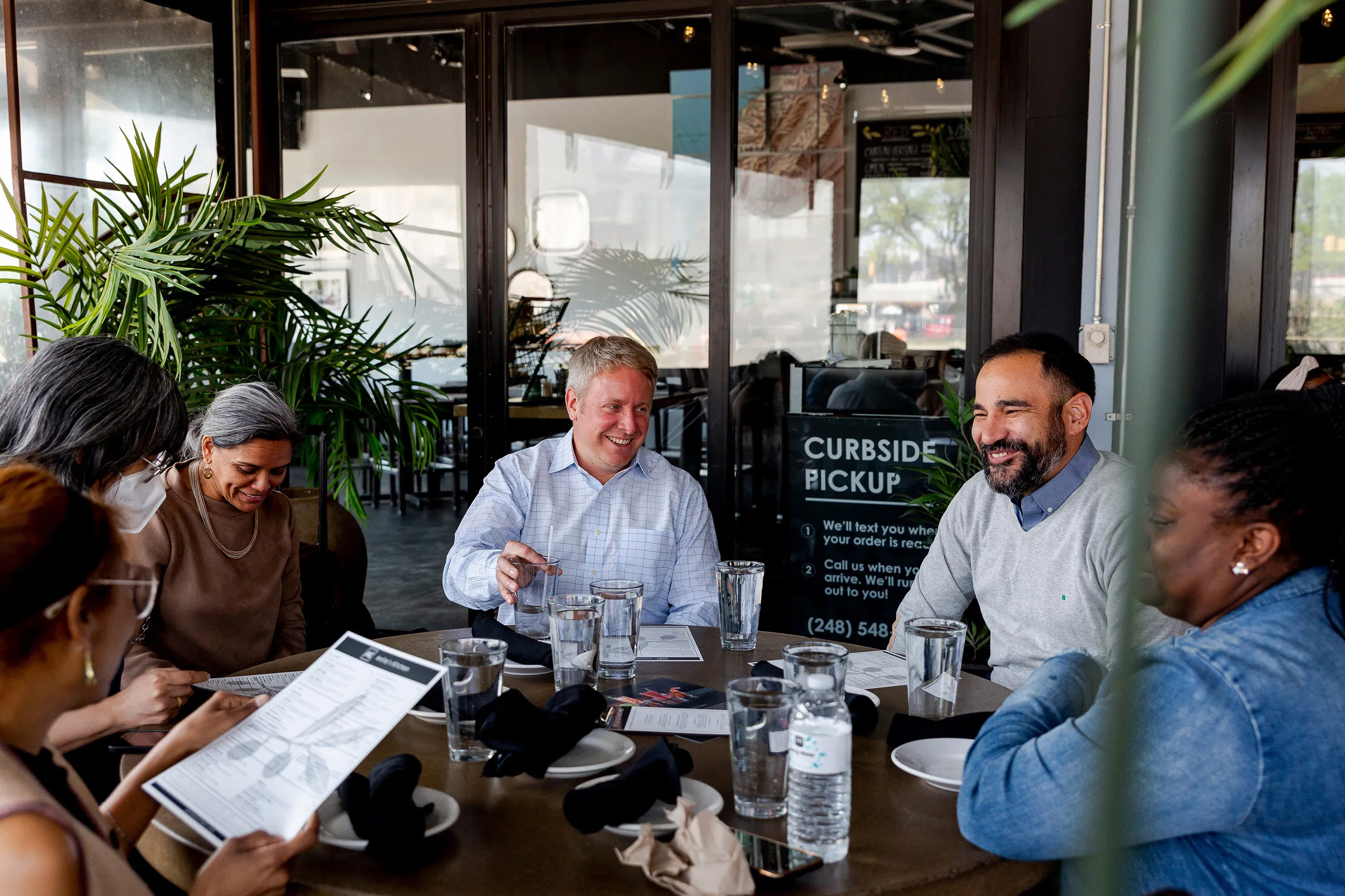 This was a team lunch with Henry Ford III, our board member based in Detroit. We were having a great conversation about our recent site visits. You can really see our camaraderie.