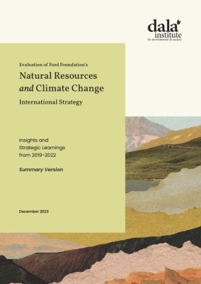 Cover of the "Natural Resources and Climate Change International Strategy" report