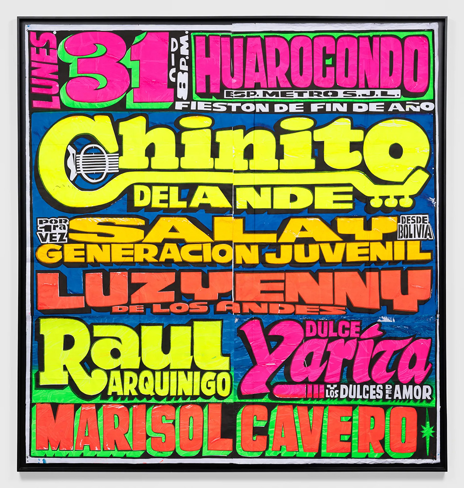 A poster for a New Years Eve concert in Peru.