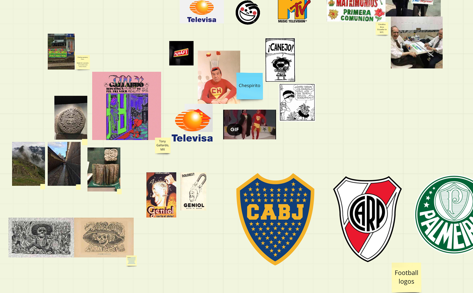 Interactive web page with timeline of Latinx design history