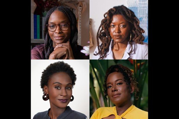 A square grid of 4 headshots featuring Jareh Das, Adebunmi Gbadebo, Lauren Tate Baeza, and Anina Major