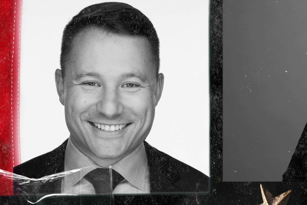 B&W photo collage of Alberto Ramos