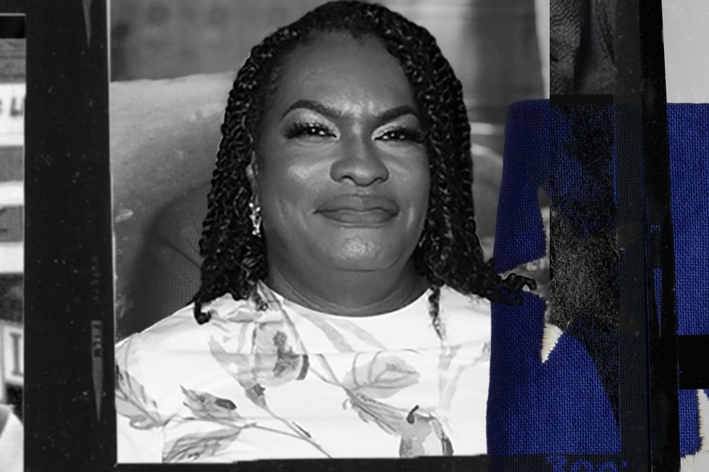 B&W photo collage of Imara Jones