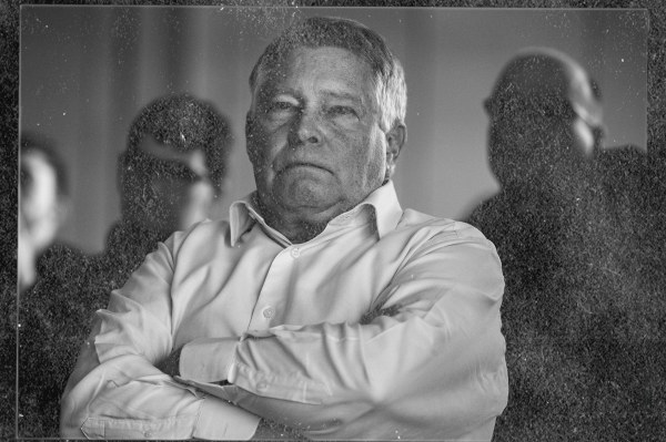 B&W photo collage of Judge J. Michael Luttig