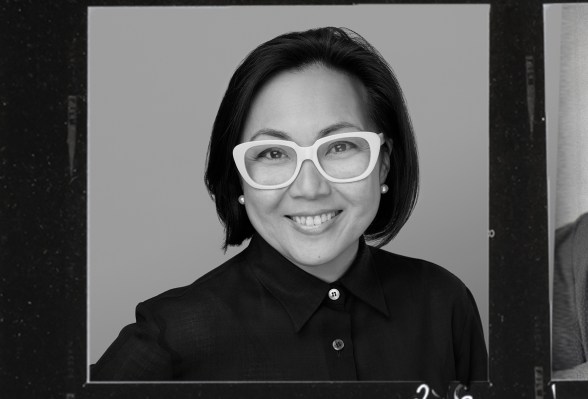 B&W photo collage of Lisa Kim