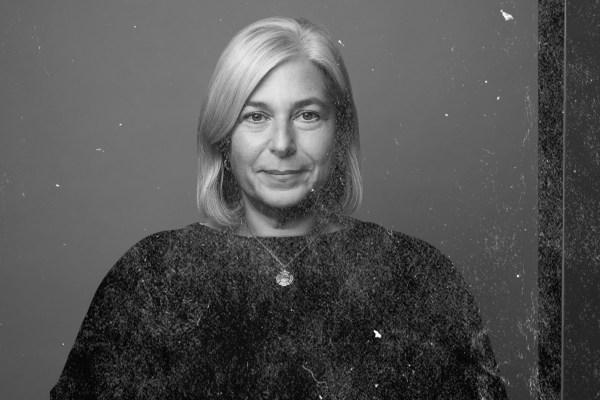 B&W photo collage of Lori McGlinchey