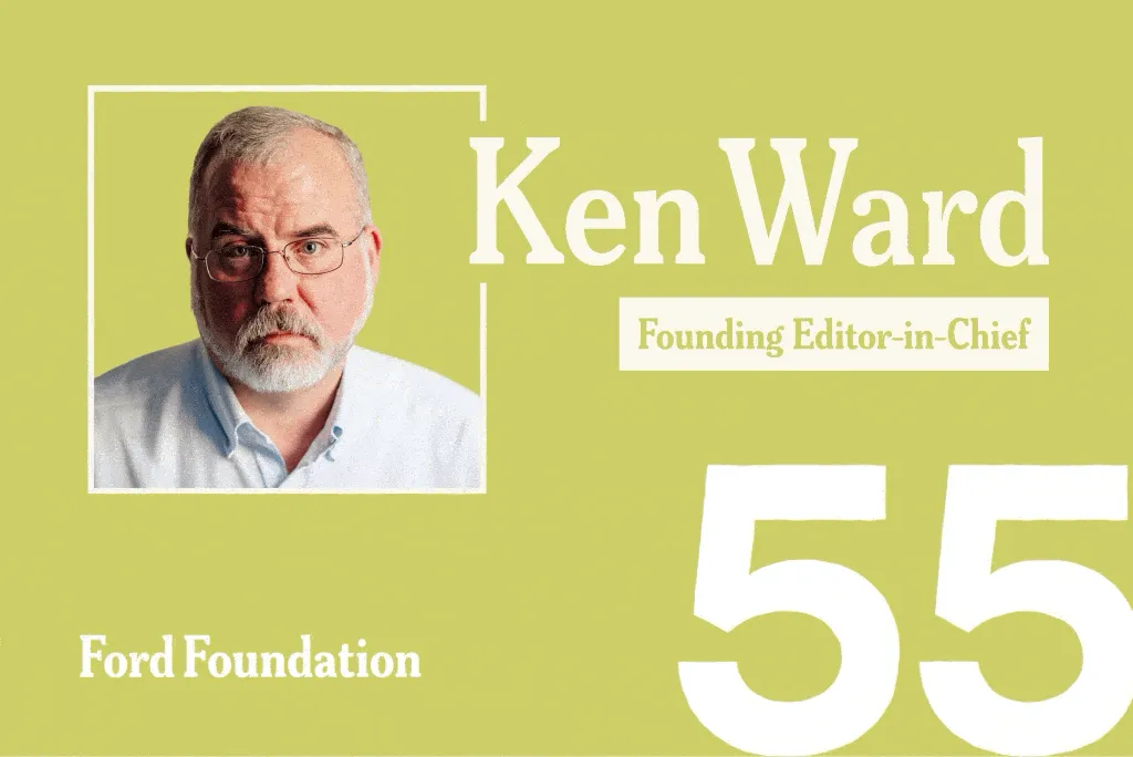 Statistical graphic on a light green background with Ken Ward headshot.